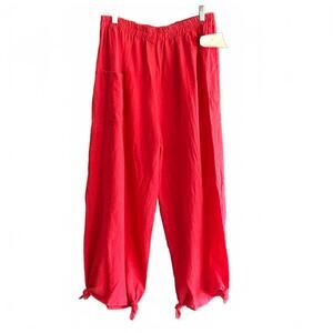 NWT B'Gauze Red Harem Pants Size L/XL Bohemian